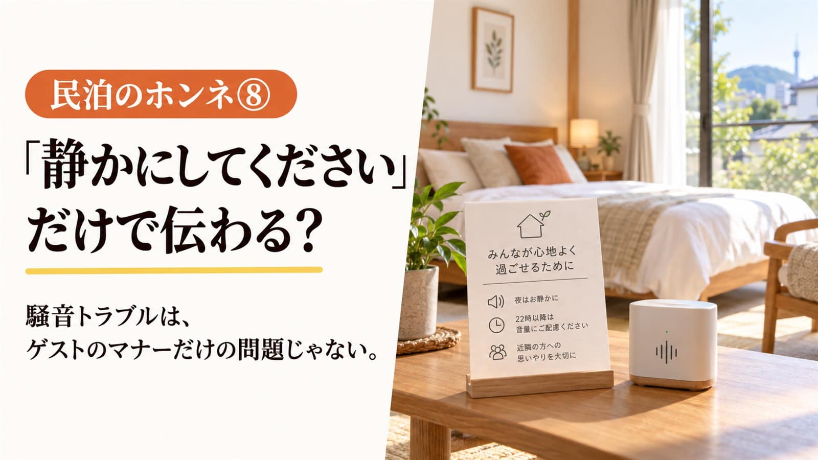 民泊のホンネ⑧ 静かにしてくださいだけで伝わる？