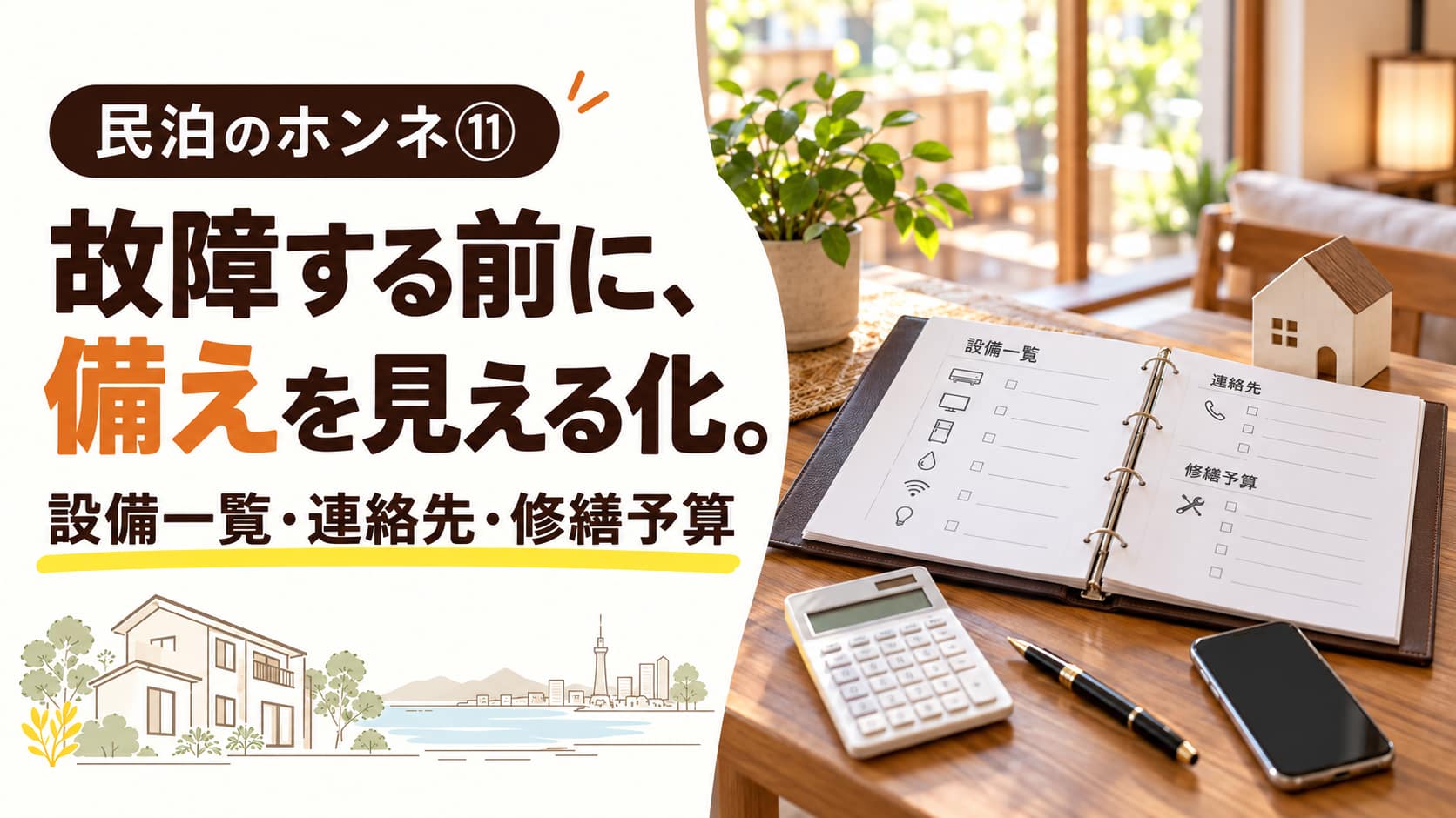 民泊のホンネ⑪ 故障する前に備えを見える化。設備一覧・連絡先・修繕予算